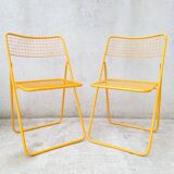 Ted Net folding chairs + table by Niels Gammelgaard for Ikea, 1980s