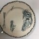6 flat plates Terre de fer Creil and Montereau marine model