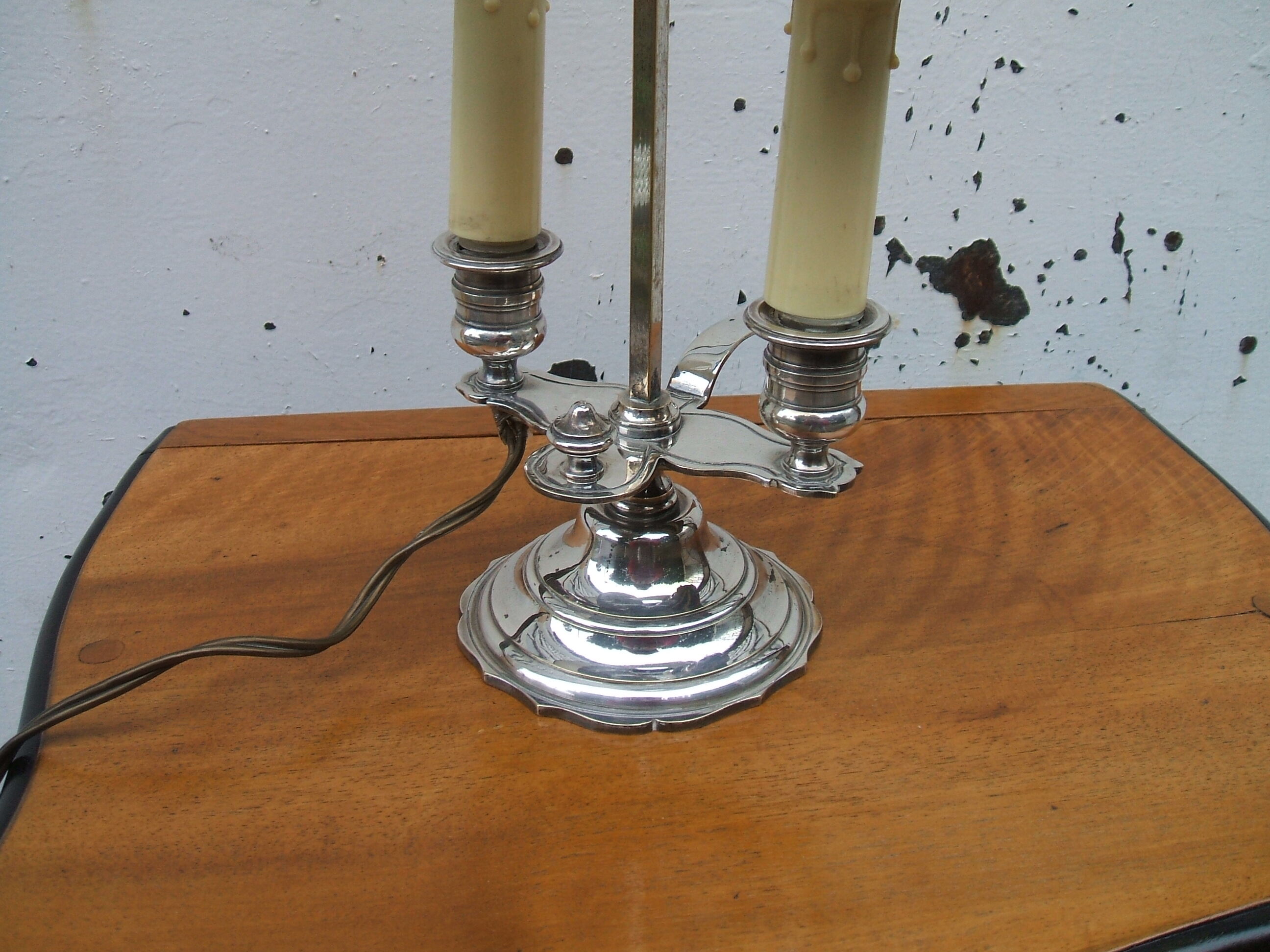 Silver bronze hot water bottle lamp