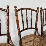Set of 4 Fischel cane bistro chairs