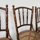 Set of 4 Fischel caned bistro chairs
