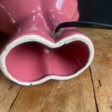 Pink ceramic hand lamp