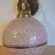 Art Deco wall light pink ball in Clichy glass with silver edging