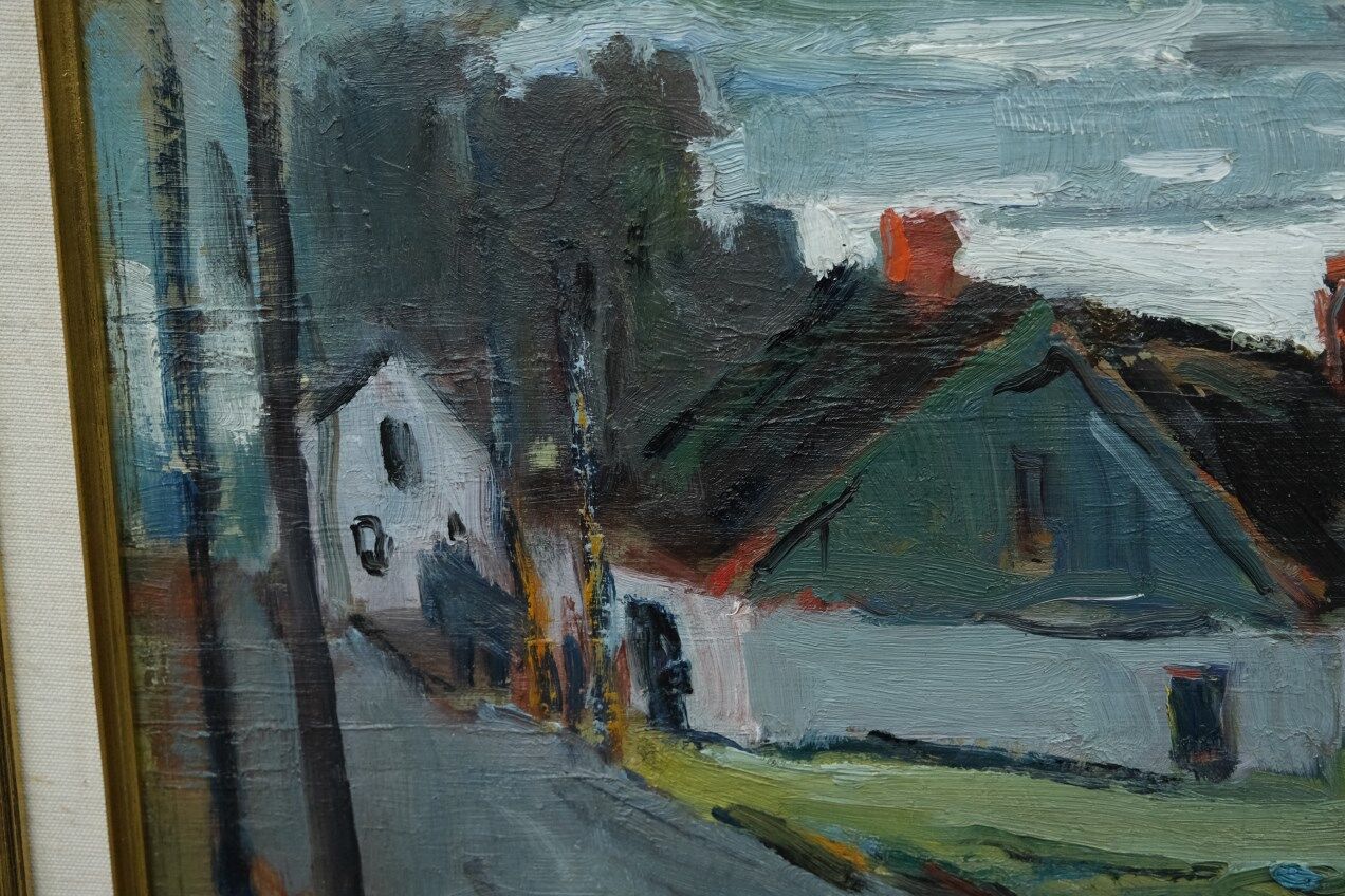 John Börén, Swedish modern landscape, 1960s, Oil painting, Framed