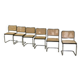 Set of 6 Cesca B32 chairs by Marcel Breuer 1970s