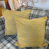 Mustard velvet cushion cover 40x40 cm