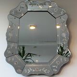 Vintage Venetian Style Faceted Mirror - 97x77cm