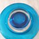 Round blue Murano glass bowl by Venini / signed