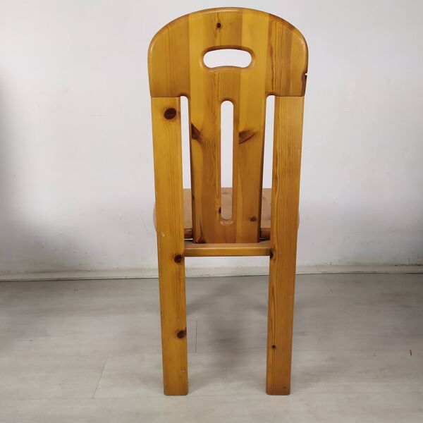 4 chaises pin vintage châlet montagne