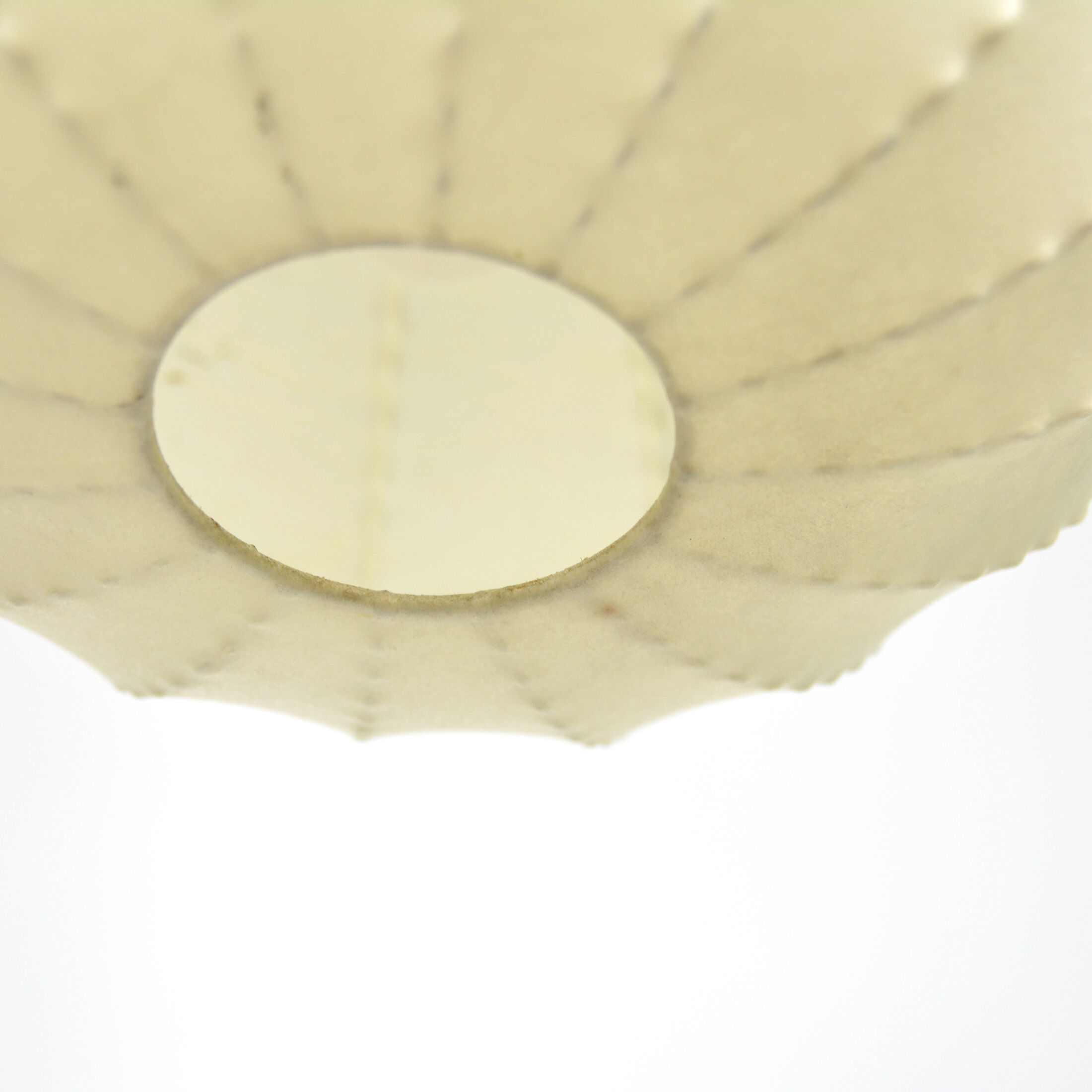 Ball Shaped Beige Pendant Lamp, Sweden - 1950s