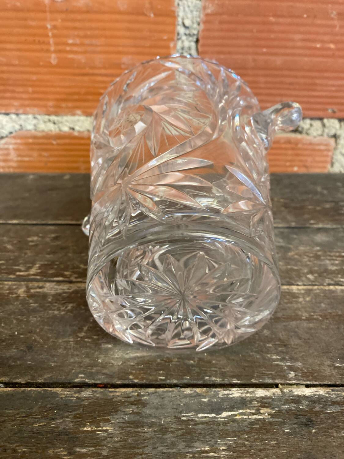 Seau A Glace Ancien Cristal Taillé Années 60 West Germany Vintage #D87