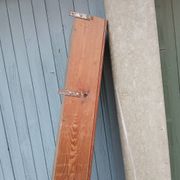Very large antique wooden shelf/pot rack