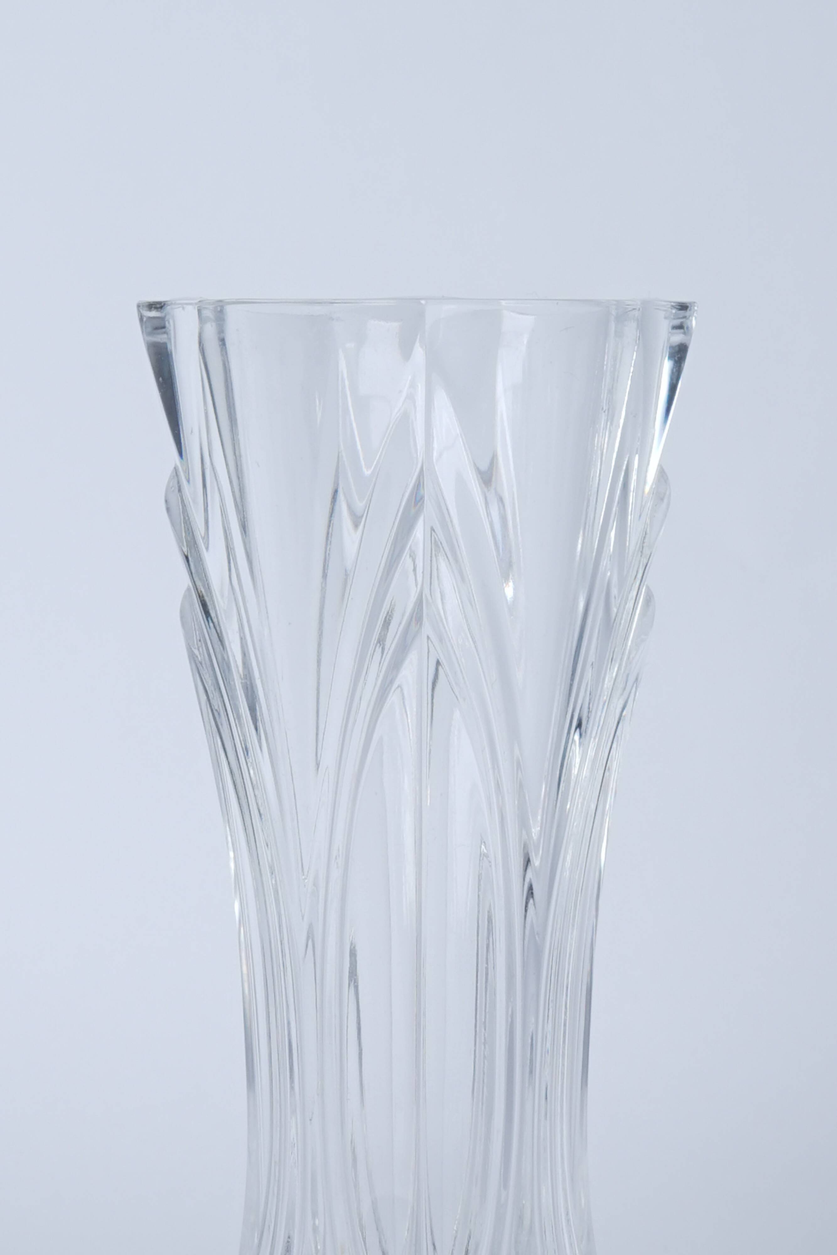 Transparent glass soliflore art deco style