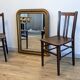 Pair of 1930s bistro chairs with patinated wood.