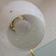 Bedside lamp brass and opaline / vintage 50s-60s