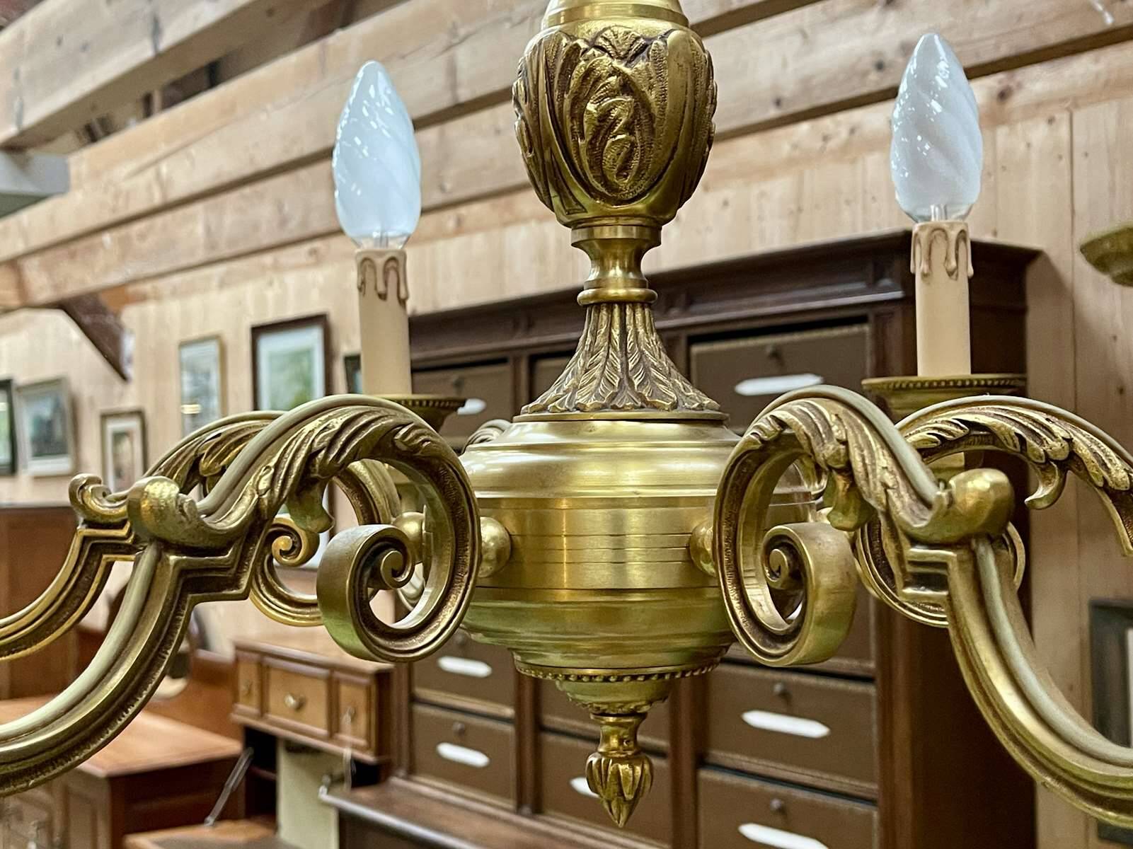 6-light bronze chandelier