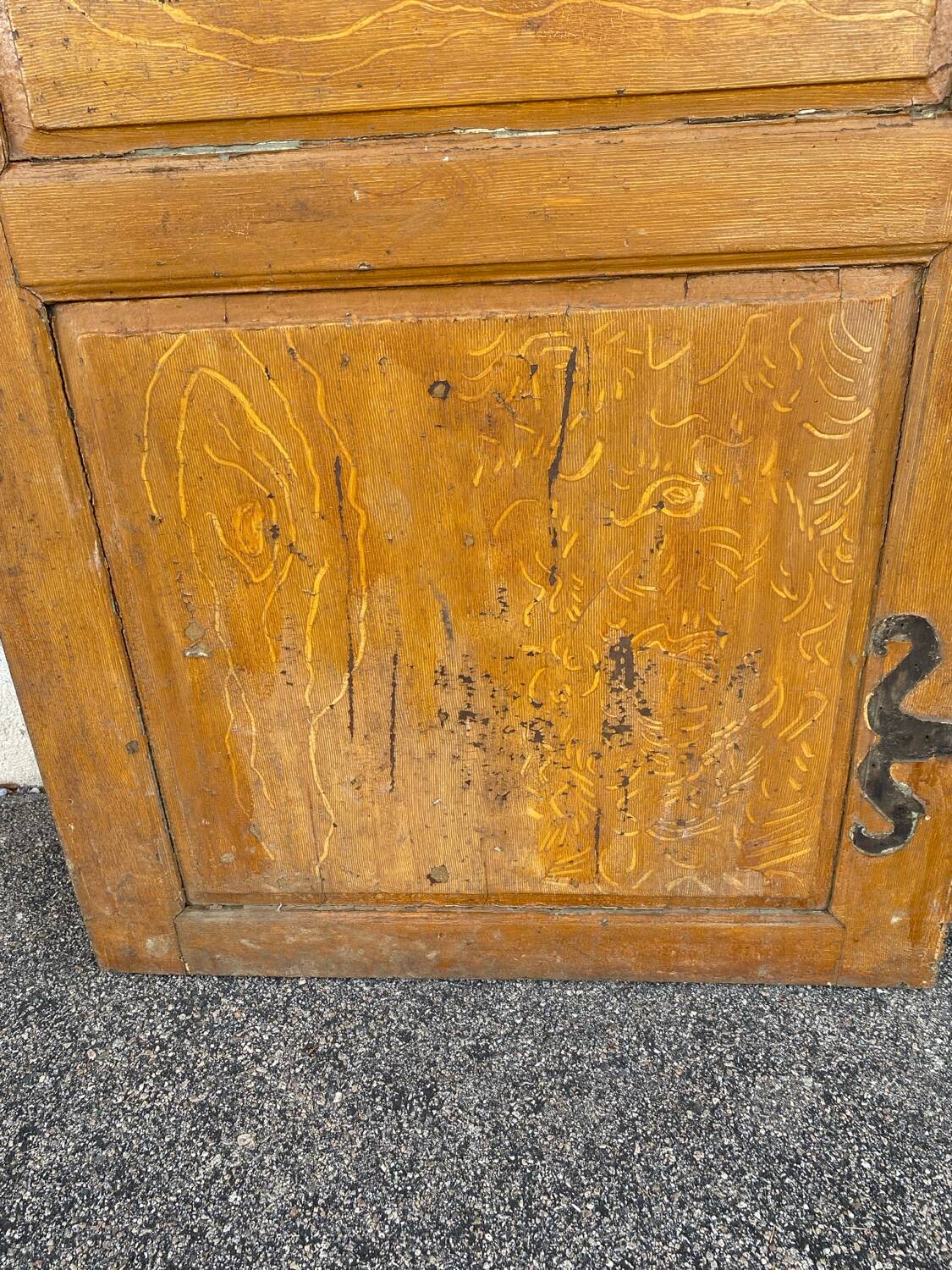 Interior door in painted fir