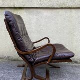 Siesta designer armchair, Scandinavian, leather, 1960s, 70s