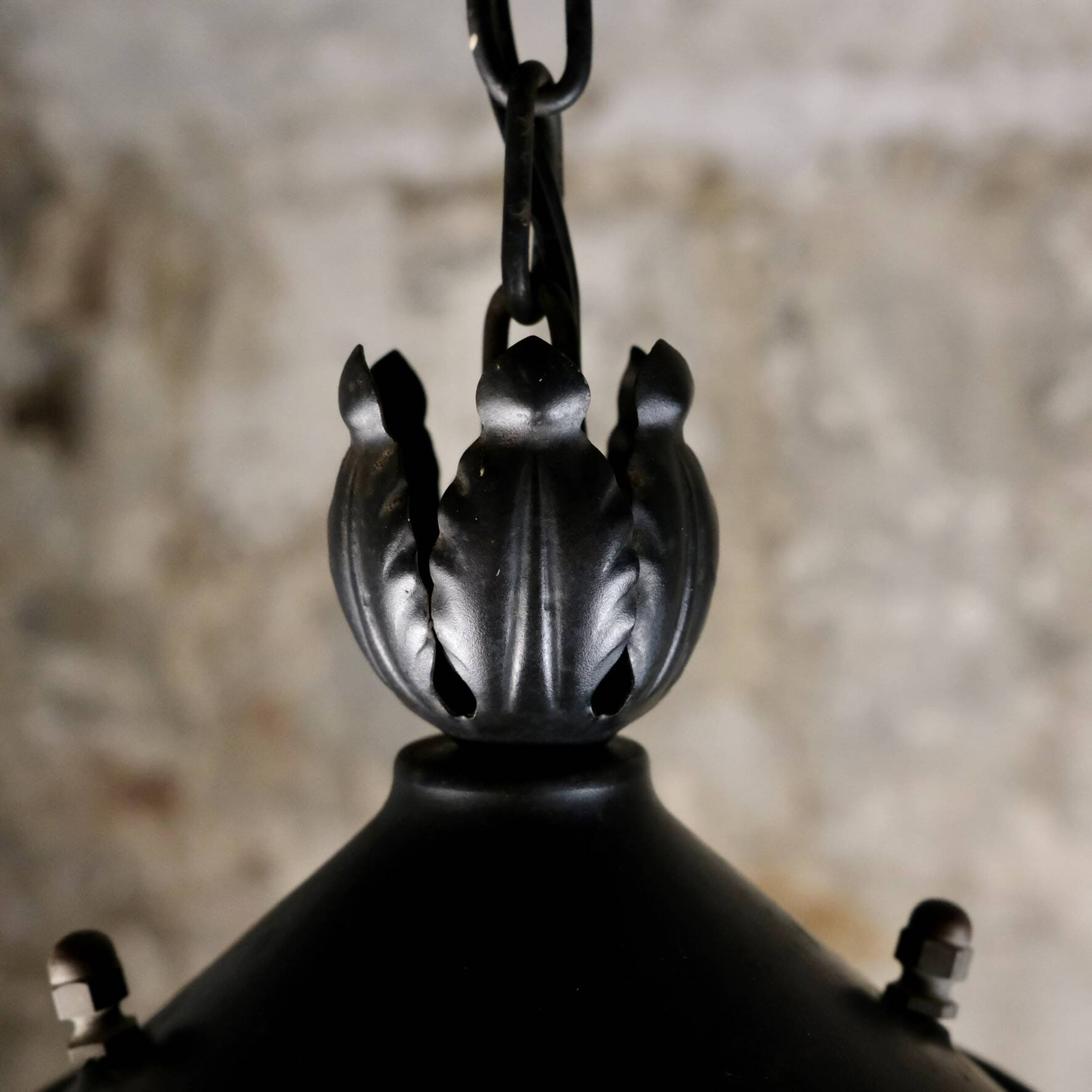 Wrought iron lantern, France, 1950s