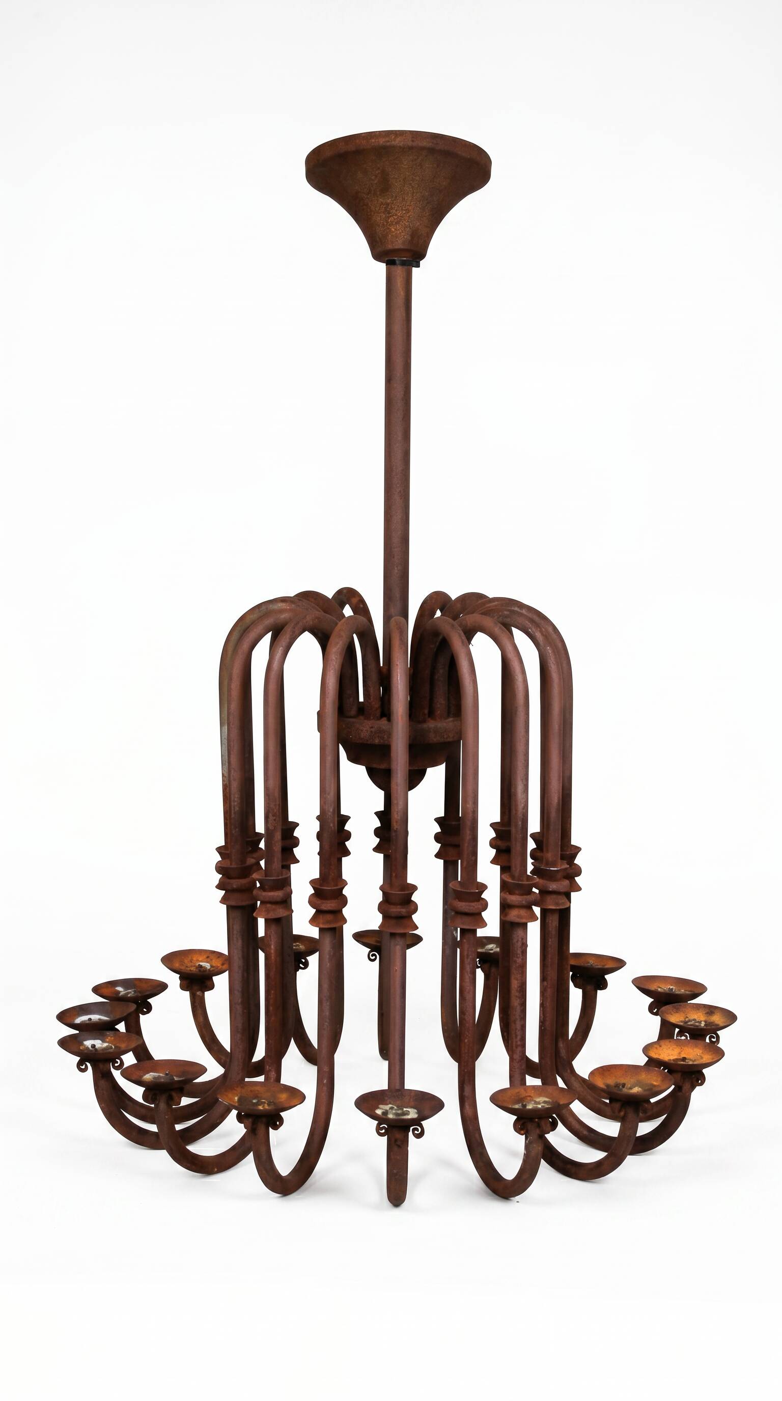 Large antique chandelier with 16 light arms