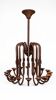 Large antique chandelier with 16 light arms