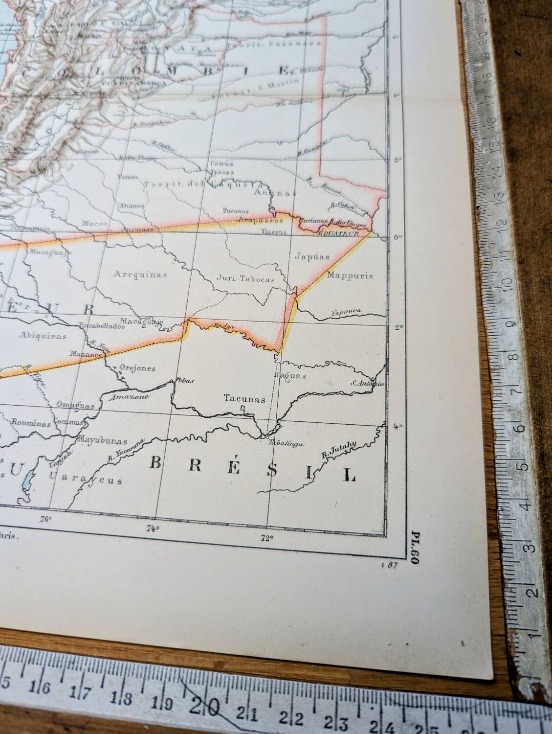 Printed in 1887, Colombia and Ecuador.