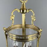 Louis XVI style lantern in bronze and glass, 20th century