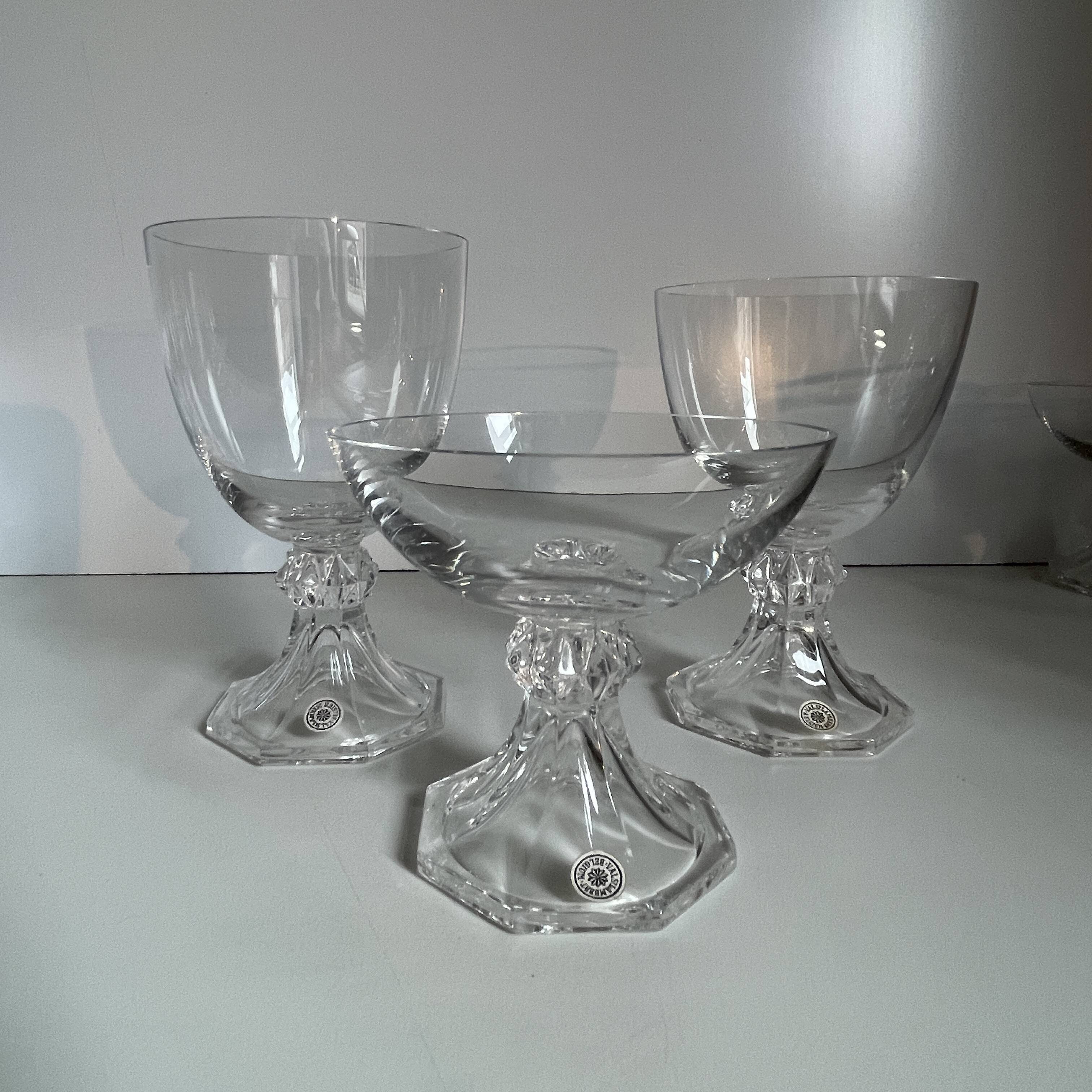 Val Saint Lambert "Yale" crystal service, 1970s