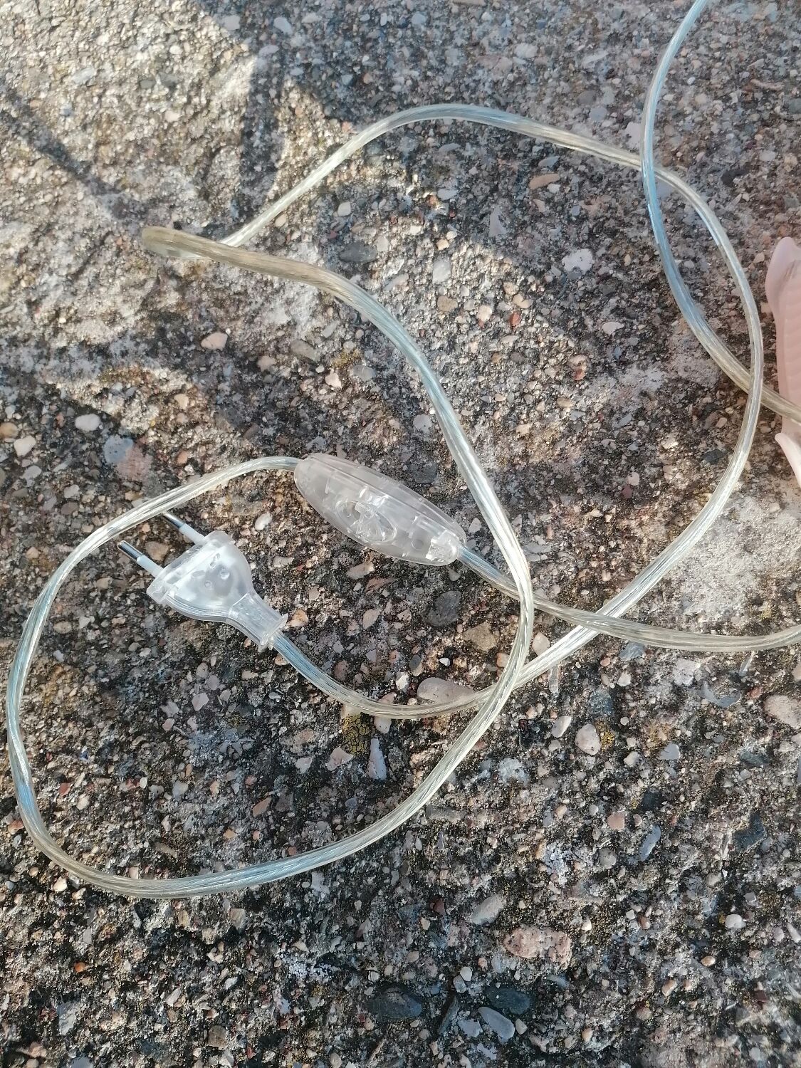 Vintage pink molded glass walker