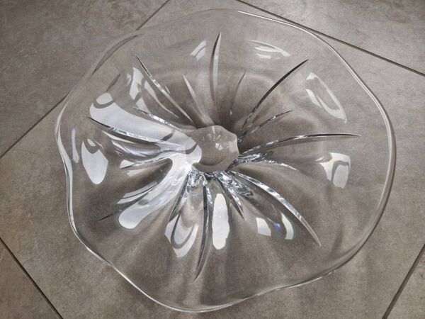 Centre de table, coupe à fruits en cristal Baccarat