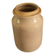 Vintage pink beige glazed stoneware pot