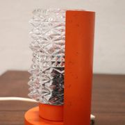 Murano Glass and Orange Metal Table Lamp, Italy, 1950s