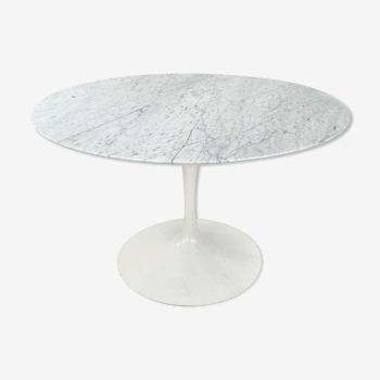 Marble table 120 cm Tulip by Eero Saarinen edited by Knoll, 1970s