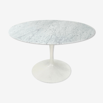 Table en marbre 120 cm Tulip d'Eero Saarinen éditée par Knoll, 1970s