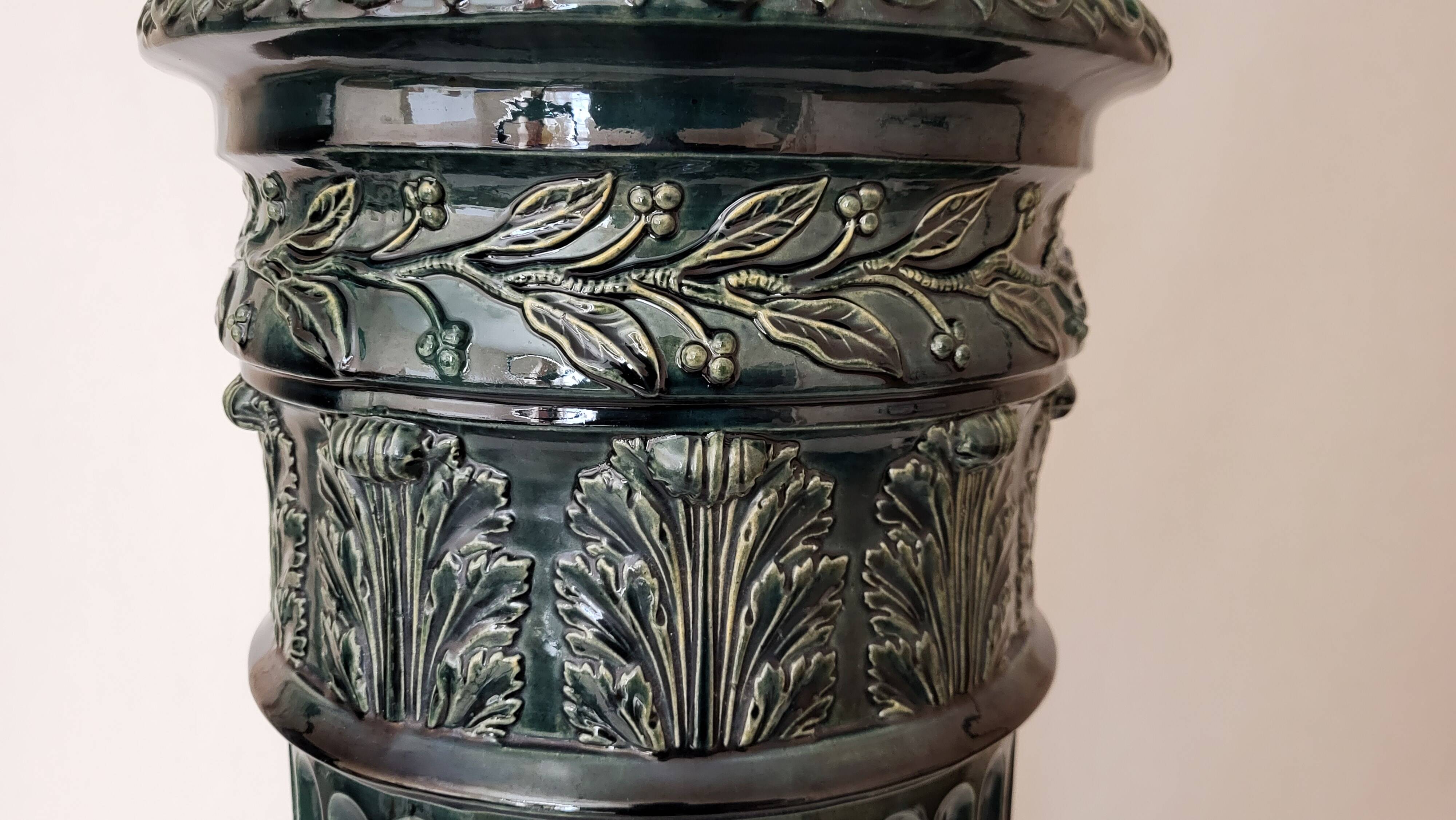 Column and its flowerpot by Johann Peter Gréber (1820-1898)