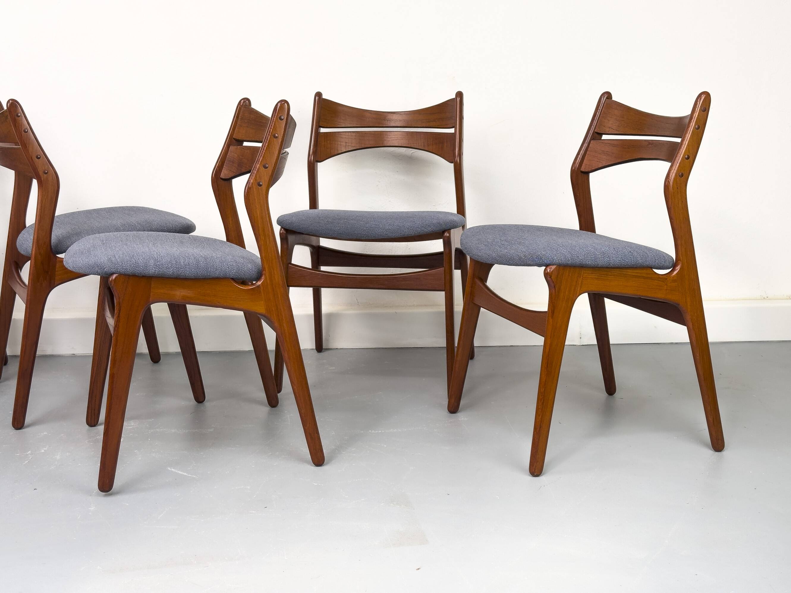 6 Danish Teak Dining Chairs by Erik Buch for Chr. Christensens, 1960s
