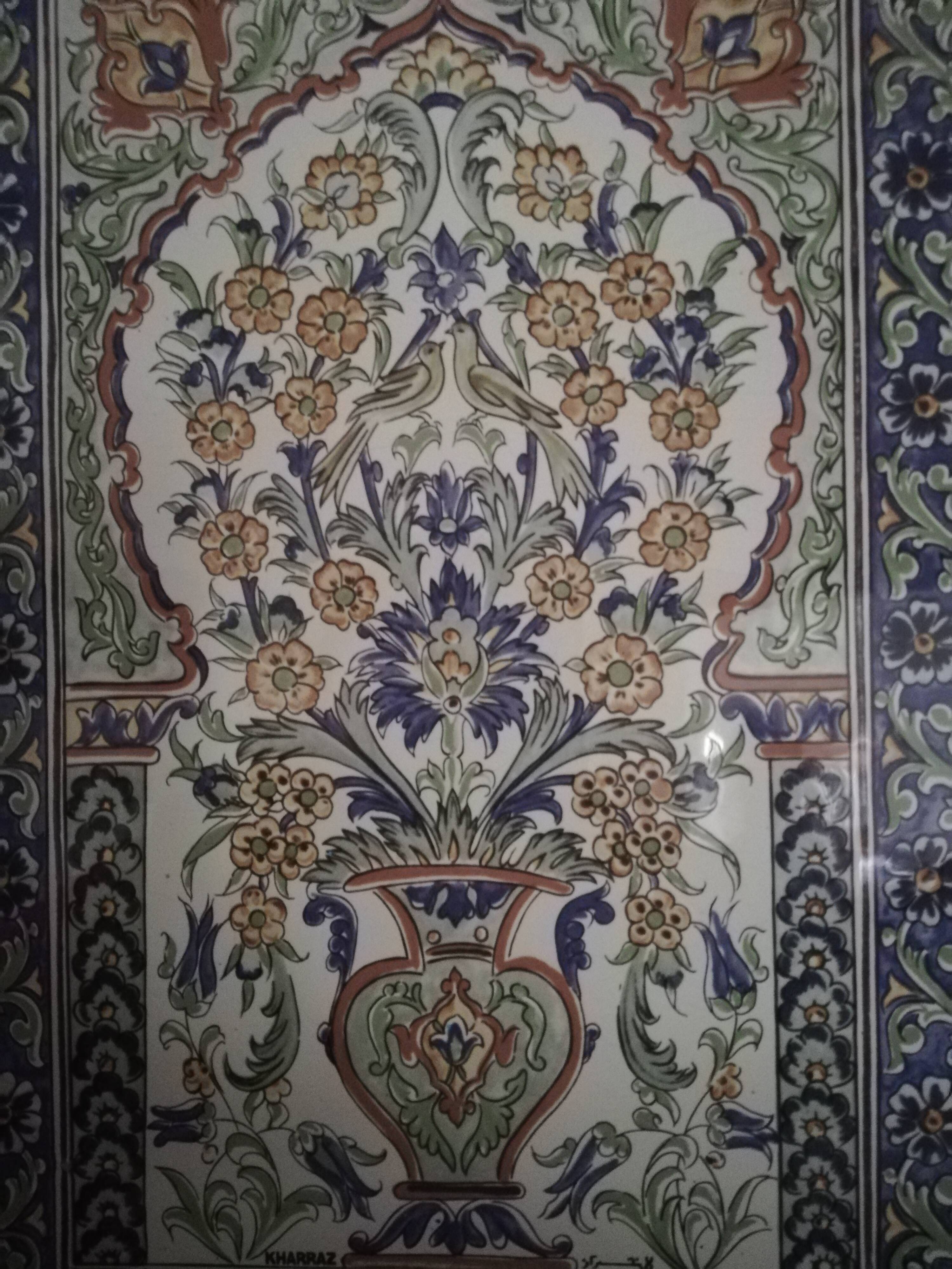 Framed earthenware tile Kharraz