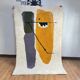 Handwoven Moroccan rug - grey rug with a yellow touch 3X2m