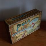 Boîte en tôle lithographiée Polo Félix Potin - Boîte en fer ancienne de collection