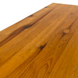 Vintage Scandinavian modern pinewood bench from the 1960's