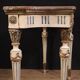 Italian lacquered Louis XVI-style console table with marble top