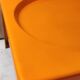 Orange fiberglass coffee table - 70s