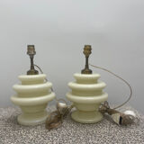 Pastel yellow opaline lamp