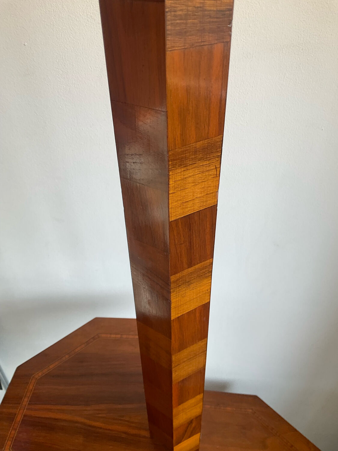 De Coene Art Deco floor lamp in marquetry