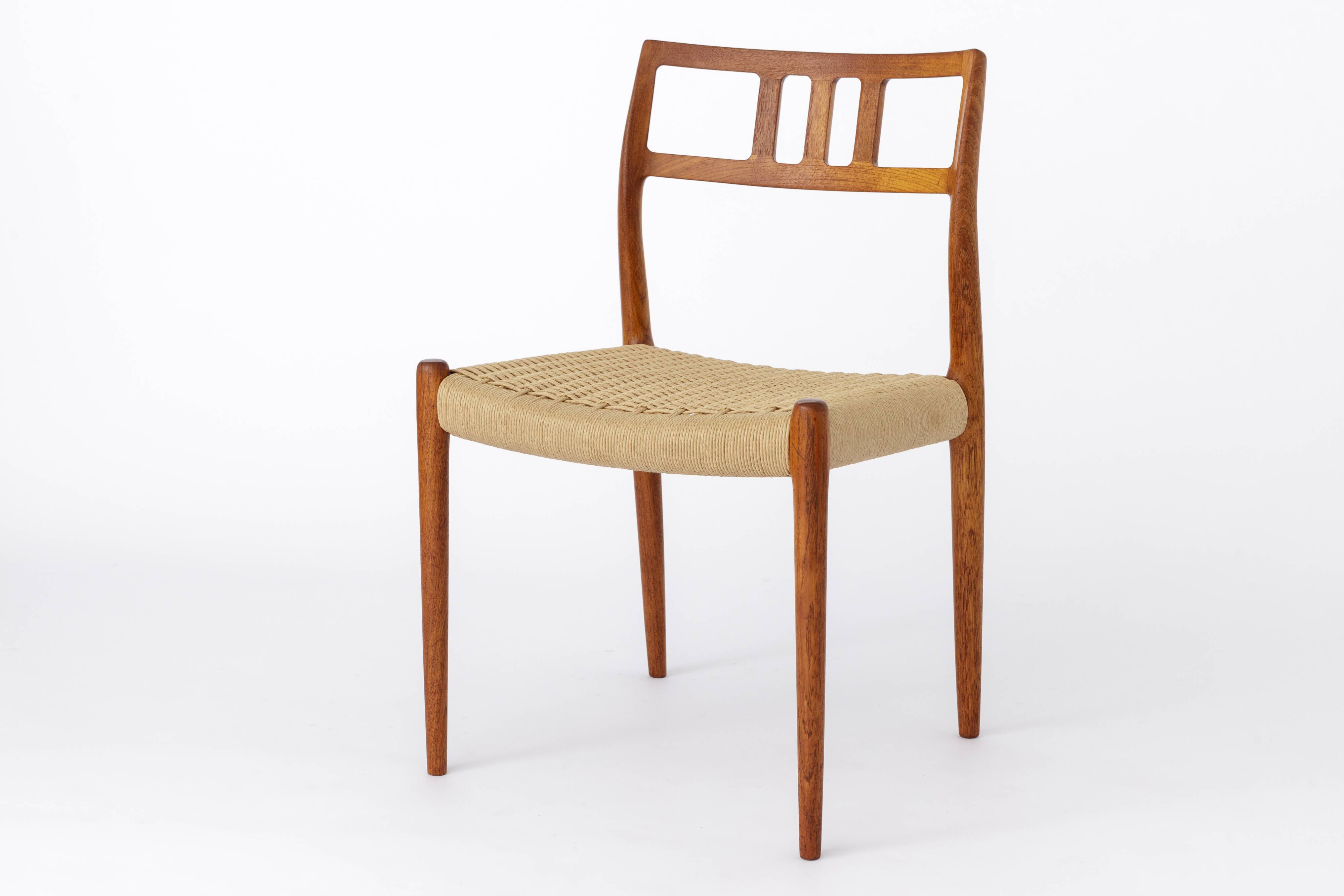 6 chaises danoises en teck par Niels Otto Møller Modèle 79, années 1960
