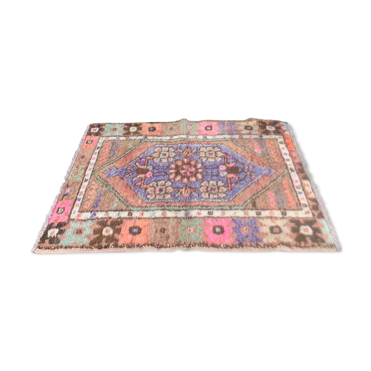 Turkish oushak rug 117x82 cm vintage carpet