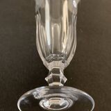 11 crystal champagne flutes, old and blown
