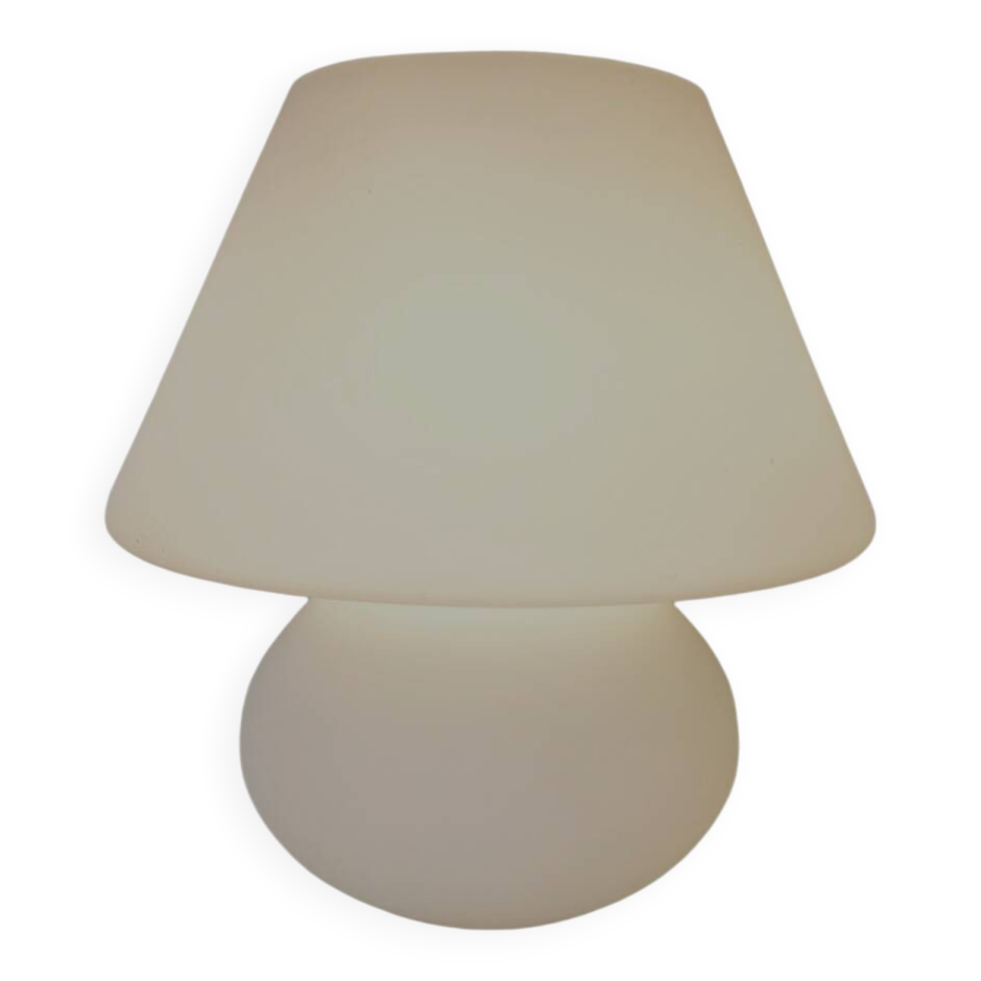 Vintage mushroom table lamp, Hustadt Leuchten, in opaline glass model L 1970.