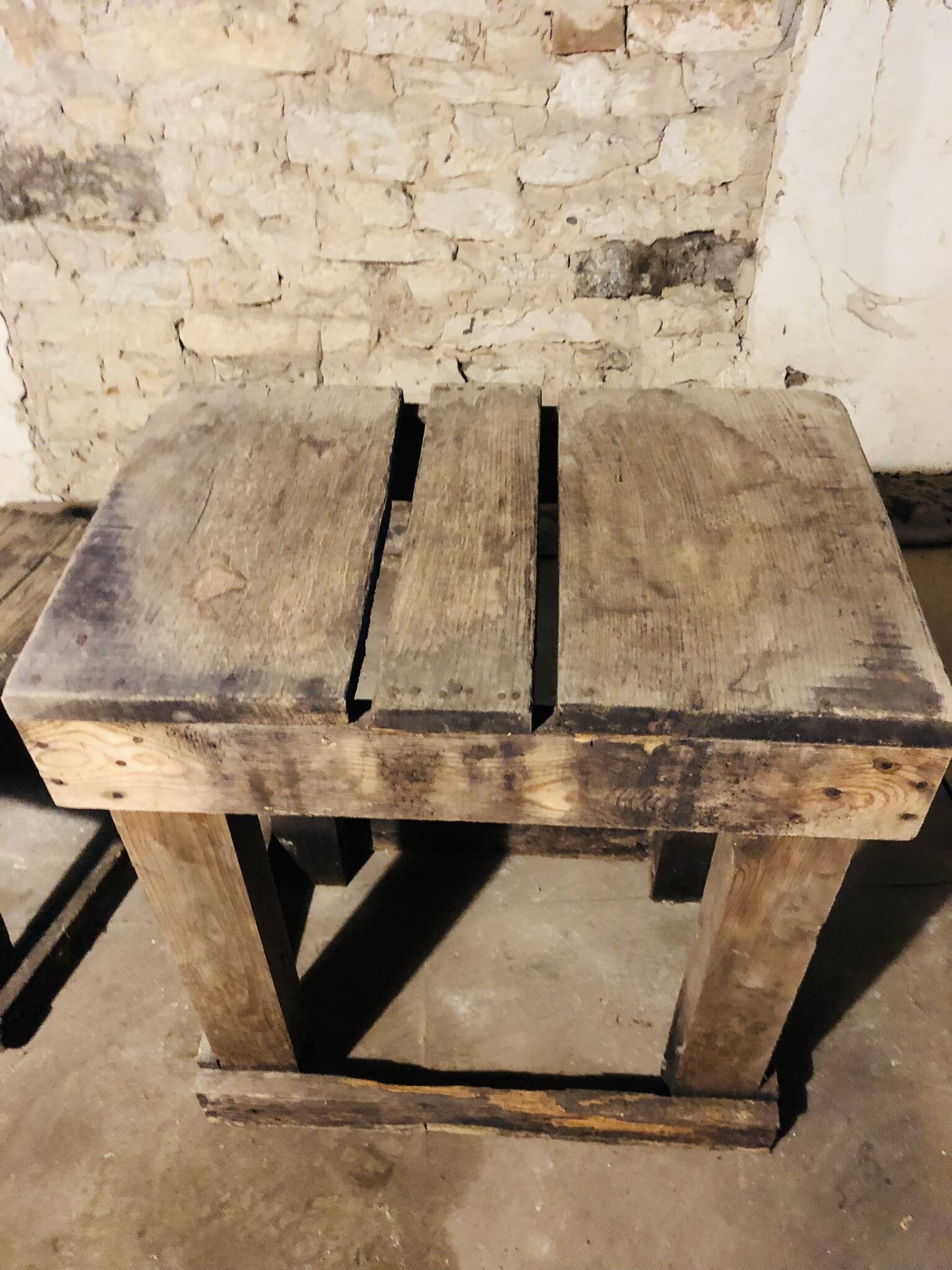 Set of 2 rustic coffee tables from the 1930s