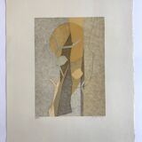 André beaudin, untitled, 1973. original lithograph signed in pencil